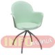 Cadeira Gogo raio com brao cromada verde gua