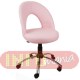 Cadeira Gogo estofada giratria cromada rosa