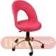 Cadeira Gogo estofada giratria cromada rosa pink