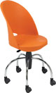 Cadeira Gogo giratria spyder laranja cromada